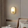 thumbnail image 1 of French retro all-copper wall lamp, glass ball, retro indoor study wall lamp, 1 of 3