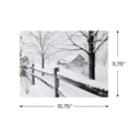 thumbnail image 5 of Northlight Small Fiber Optic Lighted Snowy Winter Cabin Canvas Wall Art - 11.75" x 15.75", 5 of 9