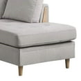 thumbnail image 4 of Cato 3 Piece L Shape Sectional Sofa Set with Ottoman, 2 Pillows, Off White, 4 of 5