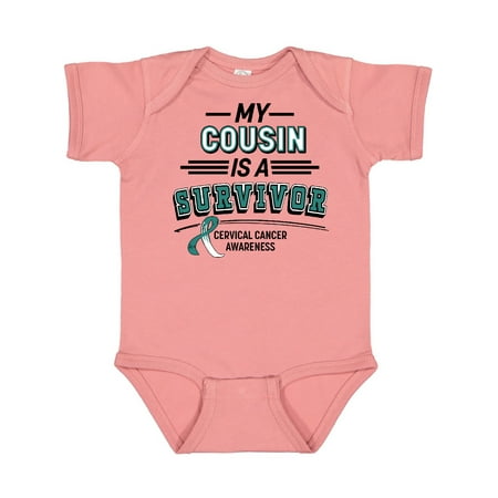 

Inktastic My Cousin is a Survivor Cervical Cancer Awareness Gift Baby Boy or Baby Girl Bodysuit