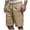 Khaki, variant on Mens Casual Shorts, Drawstring Waist Minimalist Style, Leather Patch Detail with Relaxed Fit for Daily Casual Dressing Yellow XL