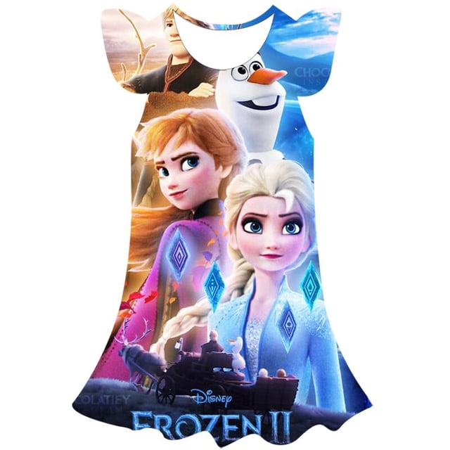 Vestido de cumpleaños de Frozen para niñas de 1 a 10 años, ropa elegante para niños, vestido de fiesta de bautizo, vestidos de Elsa y Anna, faldas de una pieza 7T Gao Jinjia LED