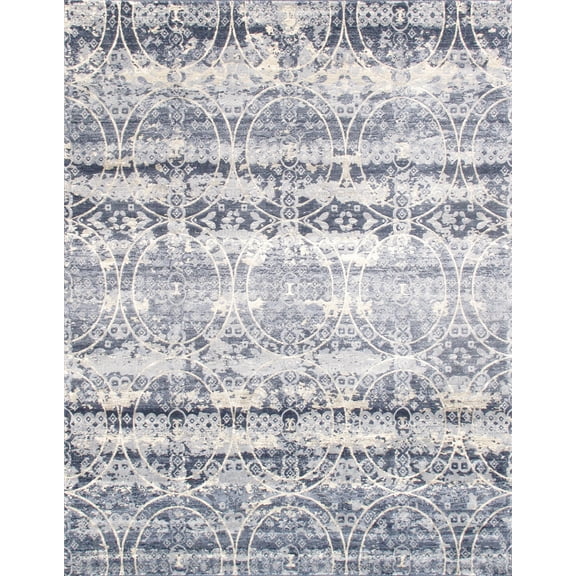 Pasargad Home Amadeus 5' x 7' Power-Loomed Blue Rug, For Indoor Space and all Age of Group