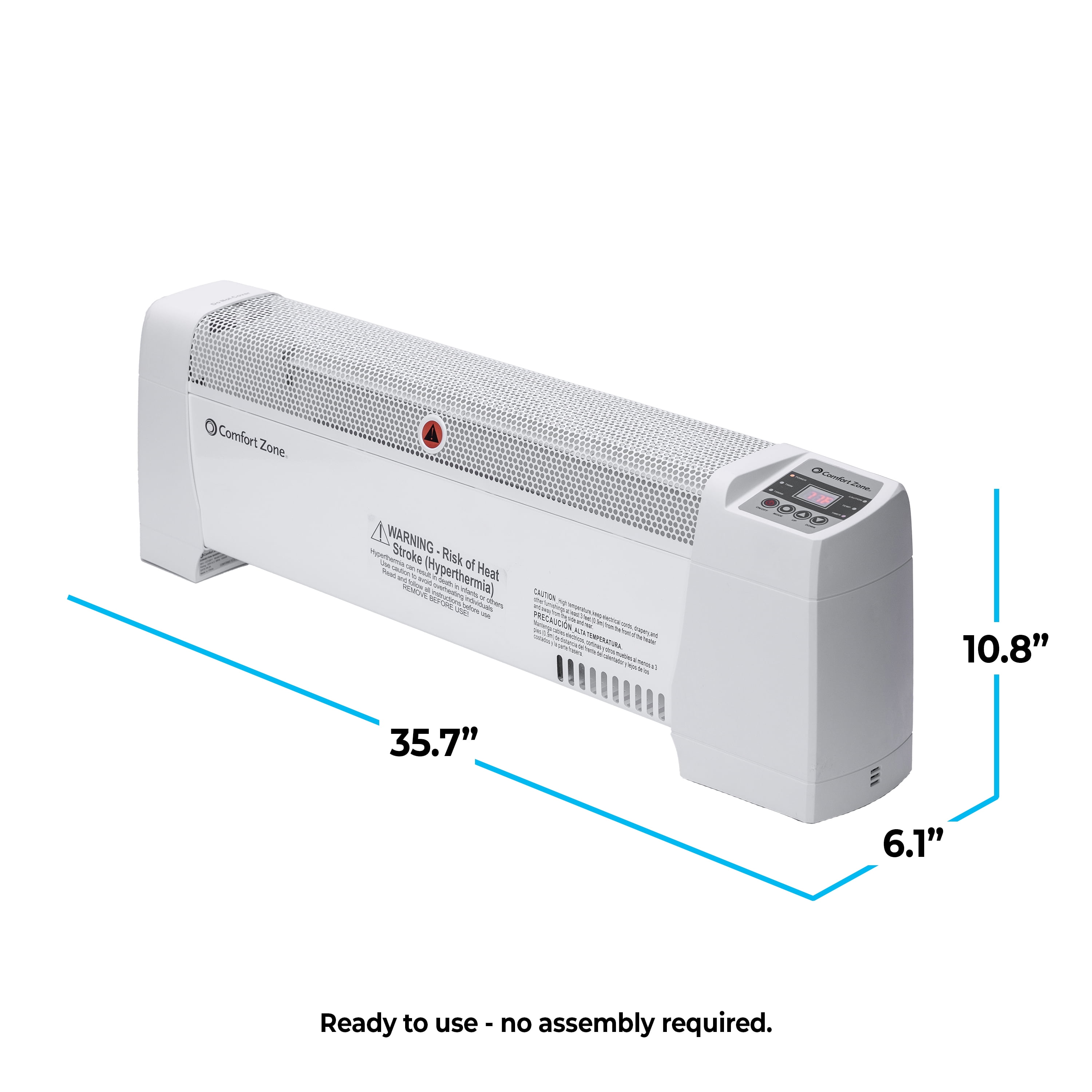 Comfort Zone White Radiant Heater Home Comfort Heater Comfort Zone