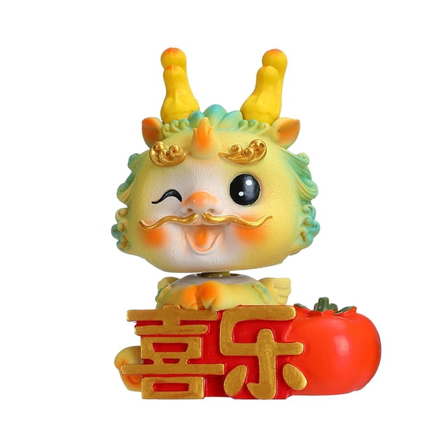 Figura de dragón de Año Nuevo chino, adorno para coche, bonita decoración de escritorio, estatua de dragón Estilo D