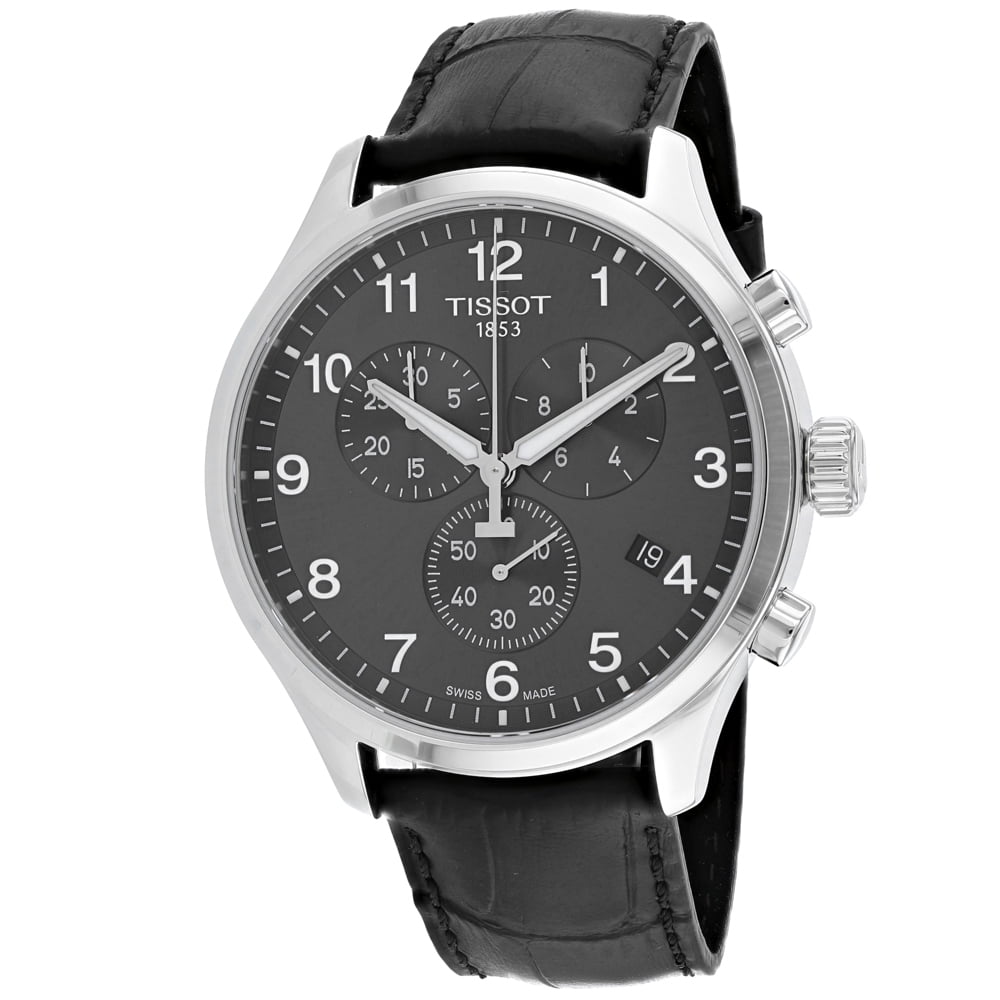 TISSOT Tradition T06361A 腕時計 Tissot Tradition Chronograph Black Dial Black Leather Strap
