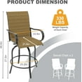 thumbnail image 3 of GAOMON Outdoor Swivel Bar Stools Set of 2, Patio Swivel Bar Stools Chair, All Weather High Back and Armrest Patio Chairs for Deck Lawn Garden Backyard，Gold, 3 of 8