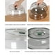 thumbnail image 3 of Likrtyny 3 Piezas Cubierta Aislante para Alimentos Cubierta Transparente para Sobras Accesorios (amarillo 3 Piezas), 3 of 9