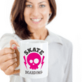 thumbnail image 2 of Skull And Bones Skateboarding Coffee & Tea Mug And Skateboard Accessories For Punk Rocker Women (15oz), 2 of 3