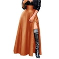 thumbnail image 1 of Falda nueva sexy de cuero PU con abertura alta e irregular para mujer, moda otoño-invierno, 1 of 8