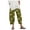 a-414Green84, variant on Womens Dandelion Print Cropped Pants With Split Hem Elastic Waist For Casual Daily Wear Beach Vacations Grey