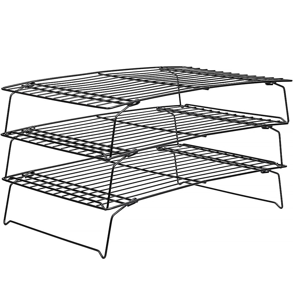 3-Tier Stackable Cookies Cake Bread Cooling Rack Wire Grid Kitchen Baking Tools 