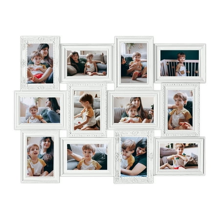 12 Opening Collage Photo Frame 6  x 4  Gallery Wall Hanging Picture Frame White