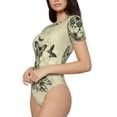 thumbnail image 2 of Easygdp Vintage Floral Women's One-Piece Swimsuit Slim Fit Crew Neck Bodysuit Athletic Swimwear with Concealed Buckle - XX-Large, 2 of 9