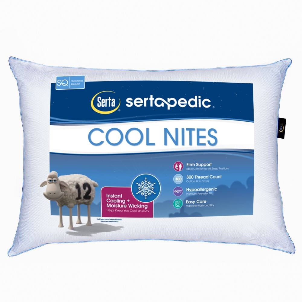 Sertapedic Cool Nites Pillow, Standard 