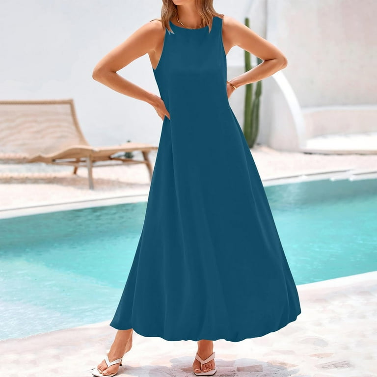 pretty woman blue dress DEEP LOVE”Navy Blue Boho Dress main image 1