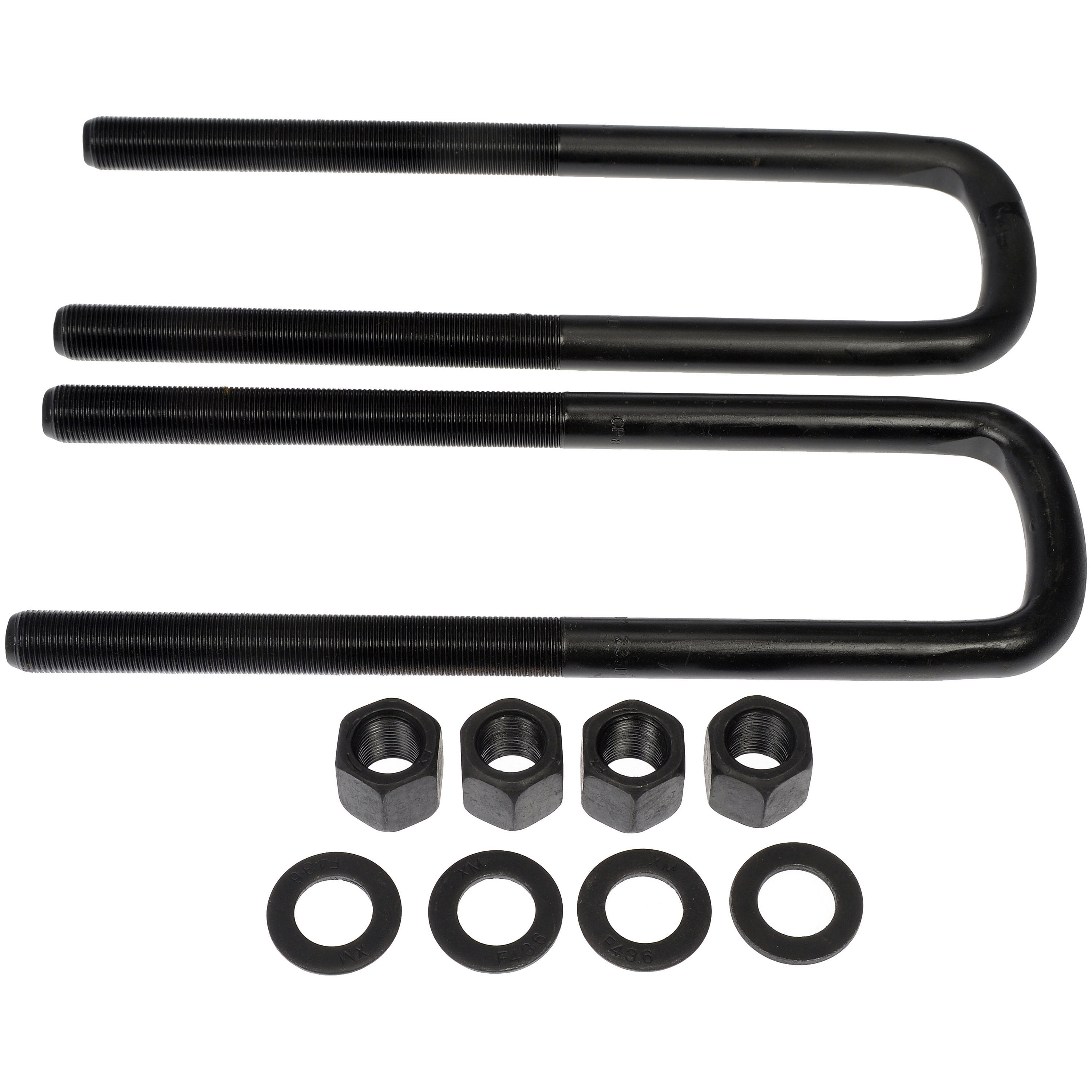 Dorman 929-735 Rear Leaf Spring Axle U-Bolt Kit for Specific Chevrolet / GMC Models, Semi-Gloss Black