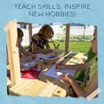 thumbnail image 3 of Outdoor Playhouse - Funphix Kids Klubhouse Wooden Playhouse with Table & Benches - Multifunctional Toy for Fun Play & Learning - Durable & Easy to Assemble Backyard Playground Set, 3 of 9