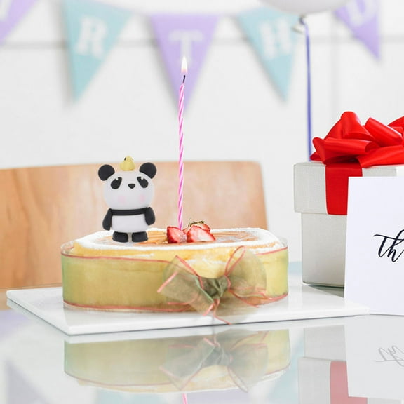 Minkissy Panda Birthday Cake Topper Decoration, Multi-Color, 1 Piece, Perfect for Party Supplies and Celebrations