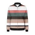 thumbnail image 4 of Ftwytp Zip Up Jacket Women Gym Fleece Sweatshirt Oversized Sports Workout Runing Baseball Coat Long Sleeve Color Blocked Casual Loose Sweater, 4 of 5