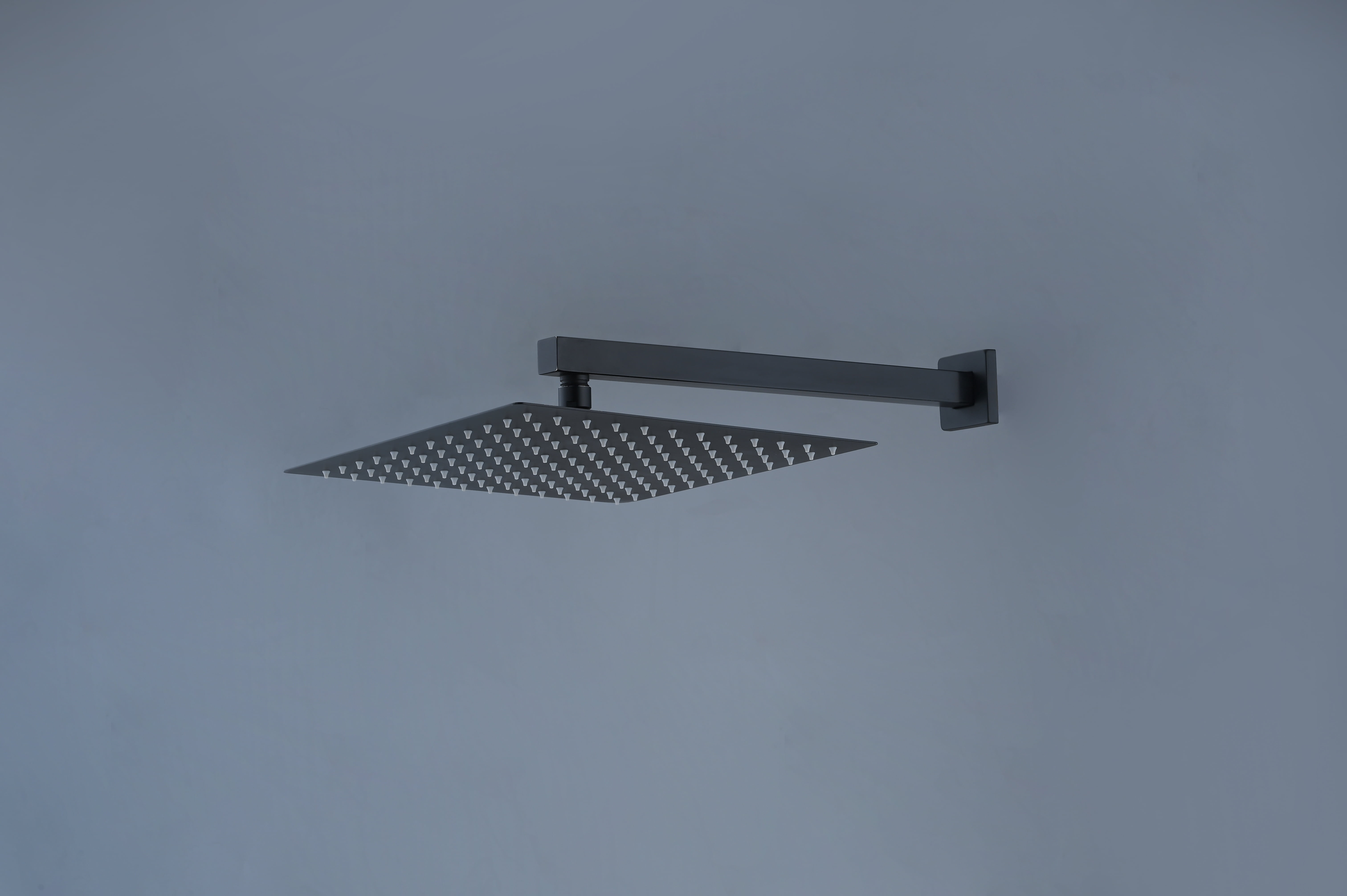‌12" Matte Black Rainfall Shower Faucet (Valve/Cartridge/Tub Spout Not Included)