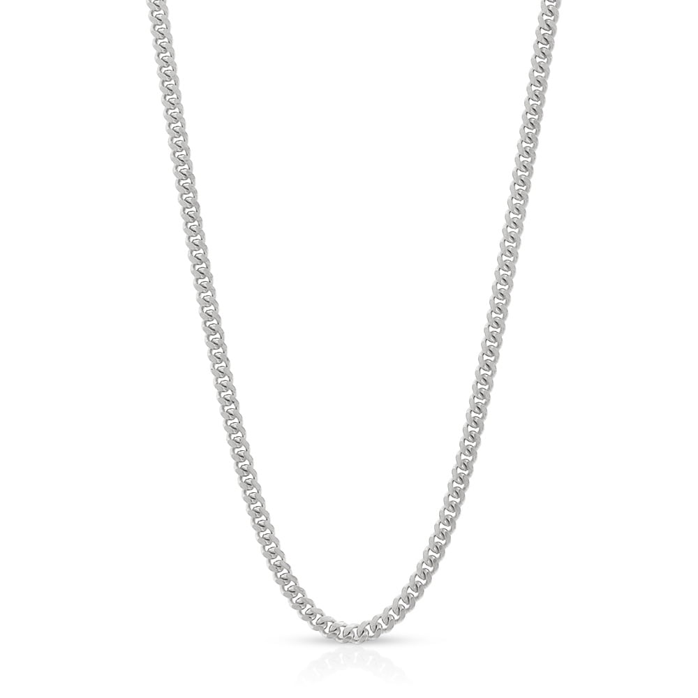 14k White Gold 0.7mm Box Link Thin Square Pendant Necklace Chain 16-30