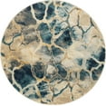 thumbnail image 2 of Rugs.com Gossamer Collection Rug – 5 Ft Round Navy Blue Medium Rug Perfect For Kitchens, Dining Rooms, 2 of 9