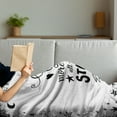 thumbnail image 3 of I Love You More Soft Flannel Fleece Throw Blanket, Framework with Doodle Star Shapes Hand Lettered Phrase for Love, Cozy Plush for Indoor and Outdoor Use, 60" x 80", White Charcoal Grey, by Ambesonne, 3 of 5