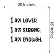 thumbnail image 4 of Girls I am Loved I am Strong Enough Cute Quotes & Sayings Wall Decal Decoration Motivational Vinyl Wall Art Decal Sticker Decor Lasts Years and Easily Removable - Size: 20 In(W) x 16 In(H), 4 of 5