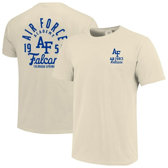 Men's Cream Air Force Falcons Comfort Colors Mascot Overlay T-Shirt