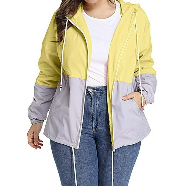 Wassery Womens Plus Size Windbreaker Jacket Outdoor Hooded Rain Coat -  Walmart.com