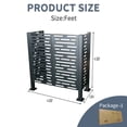 thumbnail image 5 of IMagacFun 4x1.84x4 Air Conditioner Fence Outdoor Privacy Screen Panels Metal Privacy Fence Cover 3-Fence Panels, 5 of 8