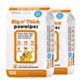 thumbnail image 1 of Paw Wipes Petkin Big N' Thick para perros, 200 toallitas, 2 paquetes, 1 of 7