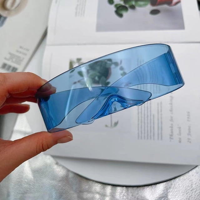 Typpkmm Y2k Women Sunglasses Laser Eyeglasses Technological Sense Mirrored Lens Eyewear Glasses Integrated Men Sun Glasses