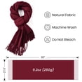 thumbnail image 4 of Bufanda de invierno Clothirily Fashion, chal con tacto de cachemir, rojo vino, 4 of 9
