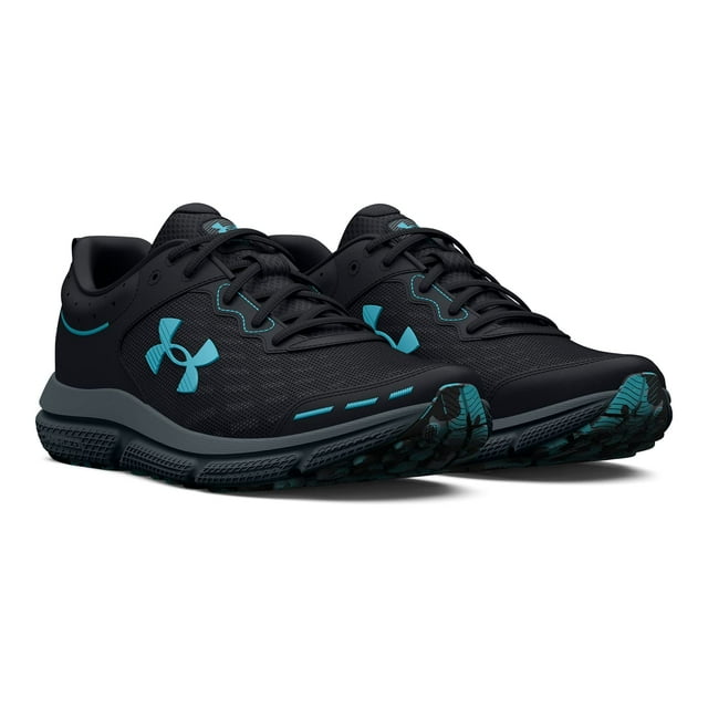 Under Armour Chaussure de Course pour Homme Charged Assert 10, (003) Noir/noir/bleu Surf, 9