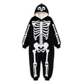 thumbnail image 5 of MEZZALL Velvet Halloween Skeleton Jumpsuit For Kids Unisex Romper Jumpsuit Pajamas Long Sleeve Loungewear, 5 of 5