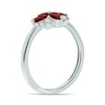 thumbnail image 2 of SZUL Women's 3/4 Carat TW Garnet and Diamond Flower Ring in 10K White Gold, 2 of 6