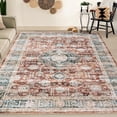 thumbnail image 2 of HOMERRY Indoor Washable 5' x 7' Area Rug Floral Geometric Rug for Living Room, Red, 2 of 6