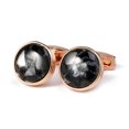 thumbnail image 1 of Cuff Links, diseño elegante de oro rosa a la moda para hombre, 1 of 3