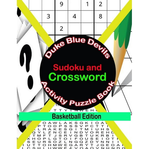 Duke Blue Devils Sudoku and Crossword Activity Puzzle Book: Basketball Edition (Paperback)(Large Print)