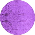 thumbnail image 1 of Ahgly Company Indoor Round Oriental Purple Industrial Area Rugs, 6' Round, 1 of 4