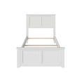 thumbnail image 3 of Madison Lit Plateforme en Bois Simple TG avec Pied de Lit Assorti, Blanc, 3 of 5