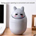 thumbnail image 3 of Desktop Trash Can Mini Desktop Trash Can Flip Open Cartoon Detachab..., 3 of 5
