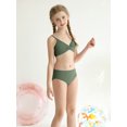 thumbnail image 6 of Usaibhir Girl's 3 Piece Bikini Set Cross Strap Swimsuits for Girls Bathing Suit with Shorts Teen Swimwear Swimming Suit 9-16T, 6 of 9