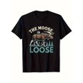 thumbnail image 1 of T Shirt Moose Lover Graphic Unisex Casual Design, 1 of 5