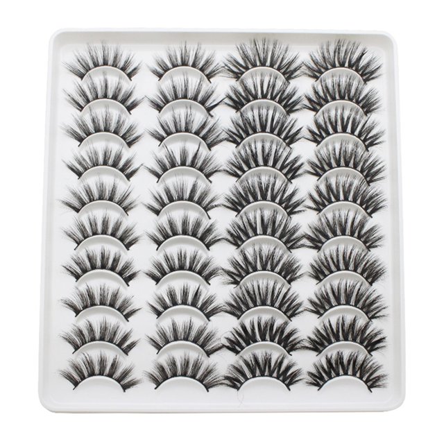 20 pares de pestañas postizas 3D 2 estilos de pestañas postizas mixtas TFixol Pestañas postizas