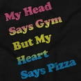 thumbnail image 2 of Head Says Gym Heart Pizza Workout Womens Slim Fit Graphic Tee Brisco Brands S, 2 of 5