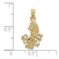 thumbnail image 3 of Auriga Fine Jewelry 14K Yellow Gold 3-D Leo Zodiac Charm Pendant for Women (L-21.7 mm,W-10.9 mm), 3 of 7