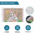 thumbnail image 6 of Easter Placemats Set of 6, Rabbit Colorful Eggs Flowers Plants Wooden Grain Placemats for Dining Table, Place Mats for Kitchen Tabletop, Waterproof Wipeable Dining Table Mats Set, 6 of 9